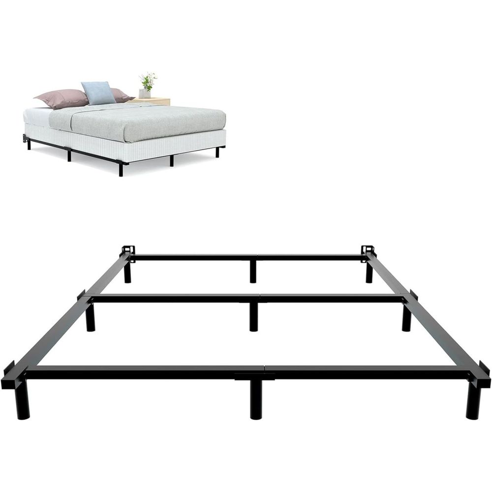 7 Inch Full Size Metal Bed Frame for Box Spring and Mattress, 9-Leg size full
